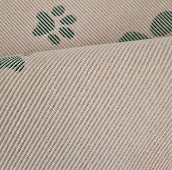 Vetbed Roze Kleine en Grote Zwart Voetprint - Anti-Slip