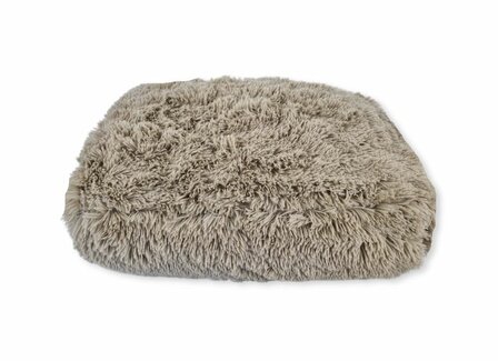 Dierenmatras Hondenkussen - Kattenkussen -  Fluffy Lounge Serie - Taupe - Diverse Maten