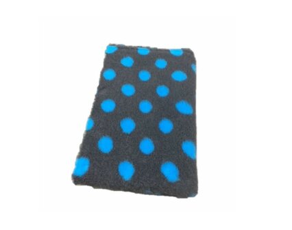 Vetbed Antraciet Nopjes Turquoise - Anti-Slip