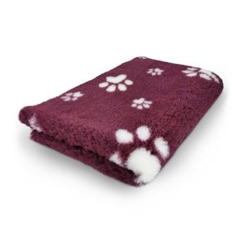 Vetbed Bordeaux Rood + Voetprint - Anti-Slip