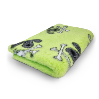 Vetbed Dog Crossbones Lime Groen - Anti-Slip