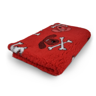 Vetbed Dog Crossbones Rood - Anti-Slip