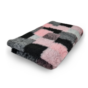 Vetbed Patchwork Roze Grijs Zwart - Anti-Slip