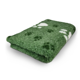 Vetbed Wit Groen 3 Kleur Grote Voetprint - Anti-Slip