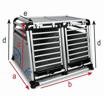 Aluminium Travelbox Superior - Dubbel - Met Gasveer en Slot - XLarge - Autobench Autobox