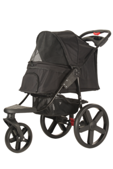 Hondenbuggy Comfort - 3 Wielen - Zwart