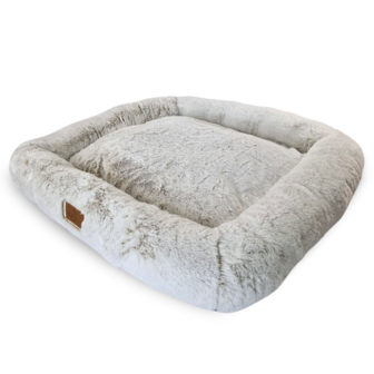 Hondenstretcher Fluffy - Snowy White - 76x76x13cm - Voor Hond of Kat