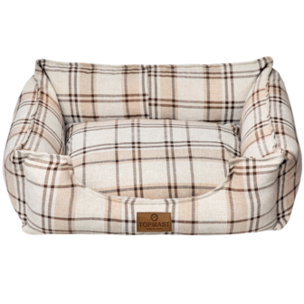 Hondenmand Iselle - Luxe Uitvoering - Tartan Beige - Diverse Maten