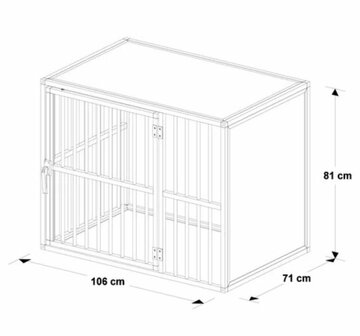 Hondenbench Extreme - Model DL - Maat XL - Deur Links