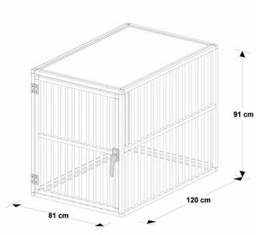 Hondenbench Extreme - Model DK - Maat XL - Deur Linksdraaiend