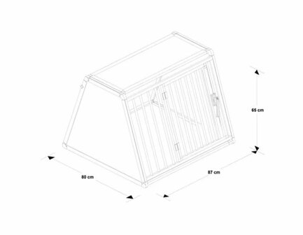 Aluminium Autobench Extreme - XL - 80x87x65 cm - Zonder Drempel