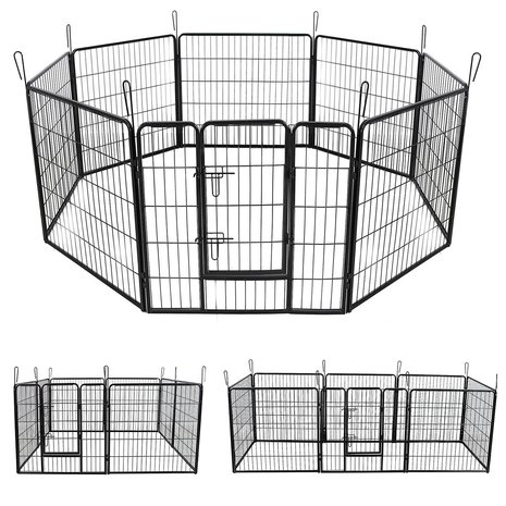 Konijnenren Professioneel Zwart XXL 640/120H