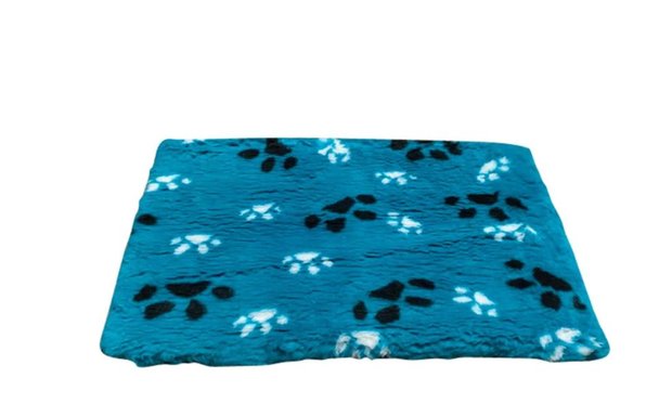 Benchkussen Teddybont Turquoise + Voetprint - Diverse Maten