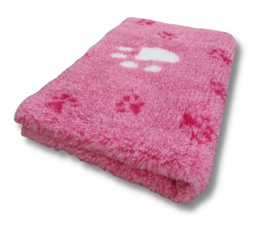 Vetbed Roze 3 Kleur Grote Voetprint - Anti-Slip