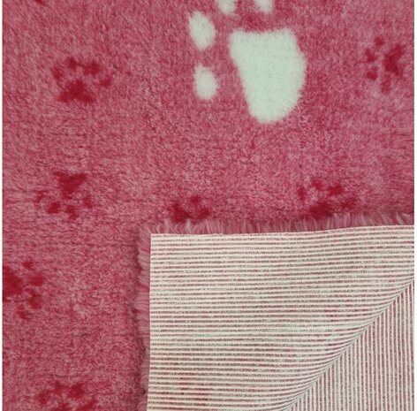 Vetbed Roze 3 Kleur Grote Voetprint - Anti-Slip