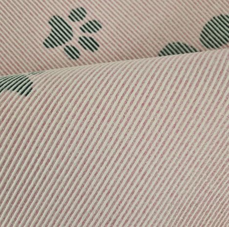 Vetbed Roze Kleine en Grote Zwart Voetprint - Anti-Slip