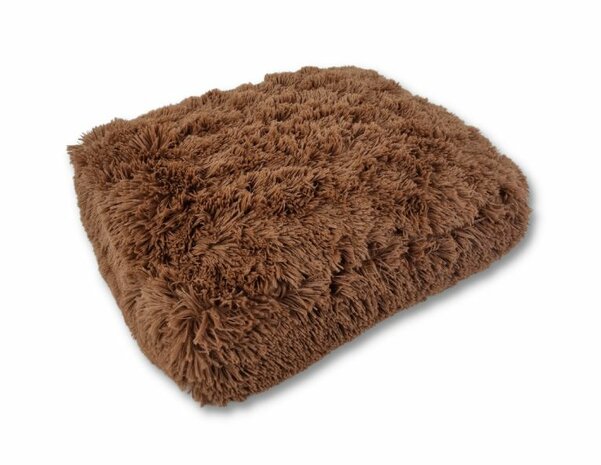 Dierenmatras Hondenkussen - Kattenkussen -  Fluffy Lounge Serie - Bruin - Diverse Maten