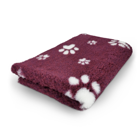 Vetbed Bordeaux Rood + Voetprint - Anti-Slip