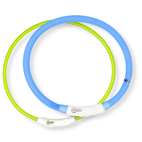 LED Halsband Visio Light met USB - Groen  - Large - 35-65 CM