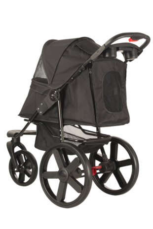 Hondenbuggy Comfort - 3 Wielen - Zwart