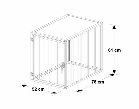 Hondenbench Extreme - Model DK - Maat S - Deur linksdraaiend