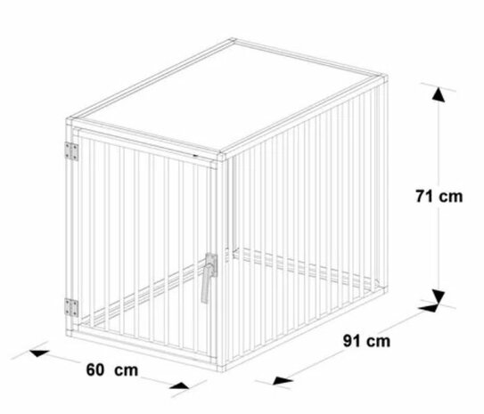 Hondenbench Extreme - Model DK - Maat M - Deur linksdraaiend