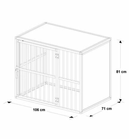 Hondenbench Extreme - Model DL - Maat L - Deur Links