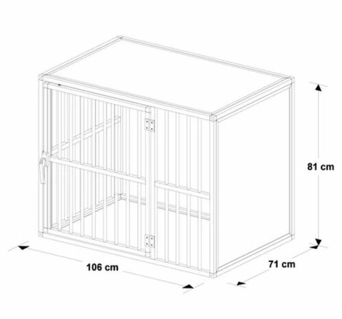 Hondenbench Extreme - Model DL - Maat XL - Deur Links