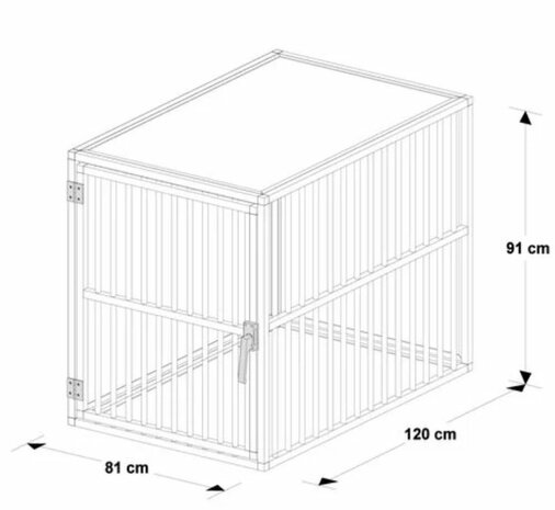 Hondenbench Extreme - Model DK - Maat XL - Deur Linksdraaiend