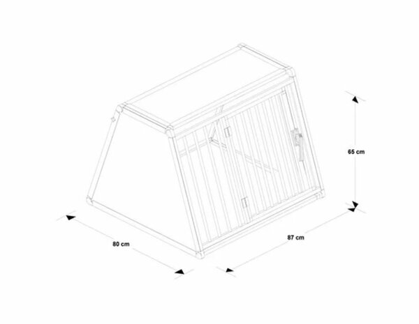 Aluminium Autobench Extreme - XL - 80x87x65 cm - Zonder Drempel