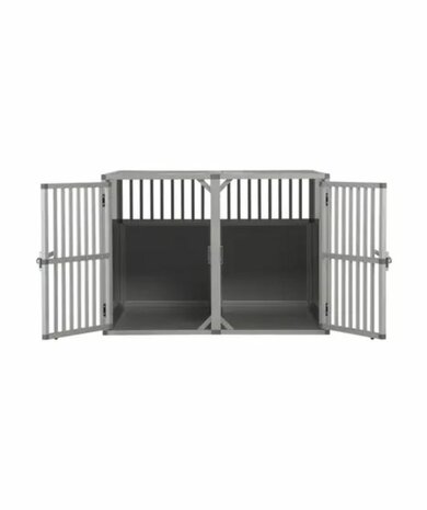 Aluminium Autobench Extreme - Recht - Dubbel - 100x95x67 cm - Met Spijlen - Vaste bench