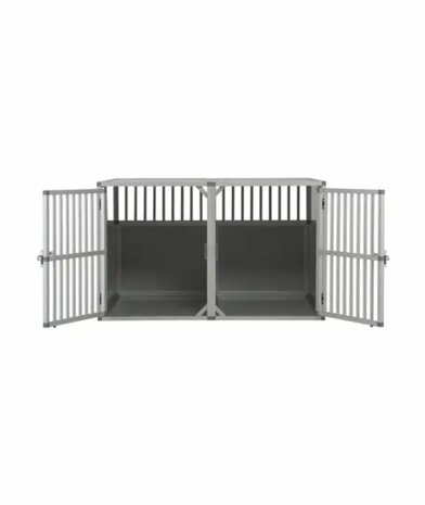 Aluminium Autobench Extreme - Recht - Dubbel - 100x110x67 cm - Met Spijlen - Vaste bench