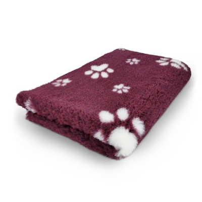 Vetbed Bordeaux Rood + Voetprint - Anti-Slip - 5 Stuks 150x100 cm