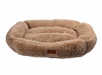 Hondenmand Kattenmand - Fluffy Line - Zandkleurig - 78 x 60 x 22 cm