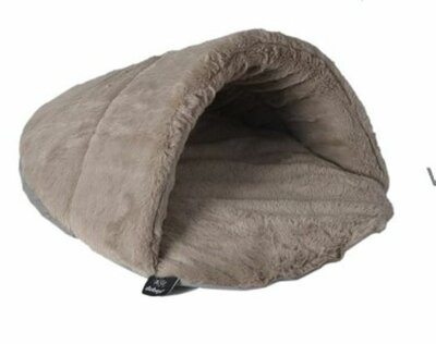 Pluche Sleeper Slaapmand - Taupe - Hondenmand Kattenmand (60 cm)