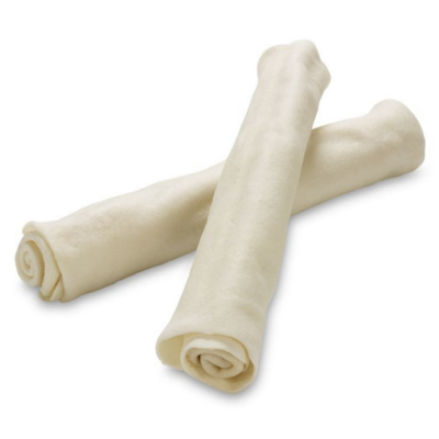 Kauwrol Buffelhuid Wit - Natuurlijke Rawhide Rolls  (10 Stuks - 25 cm)