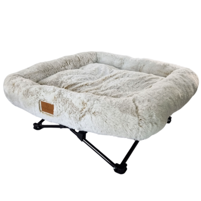 Hondenstretcher Fluffy - Snowy White - 76x76x13cm - Voor Hond of Kat